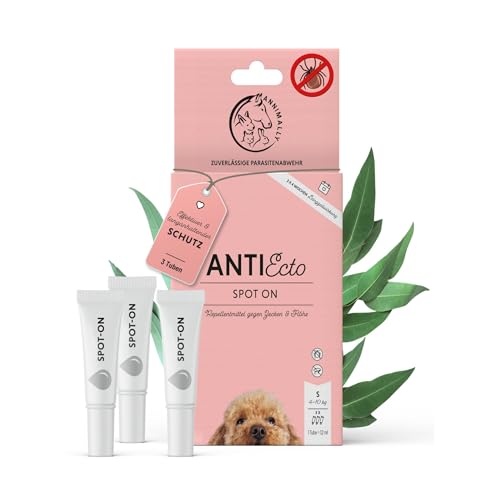 Annimally Floh- und Zeckenschutz Spot ON für Hunde - Effektives Zeckenmittel für Hunde, 3 Monate Langzeitschutz Flohmittel & Zeckenschutz - (4-10kg) von Annimally