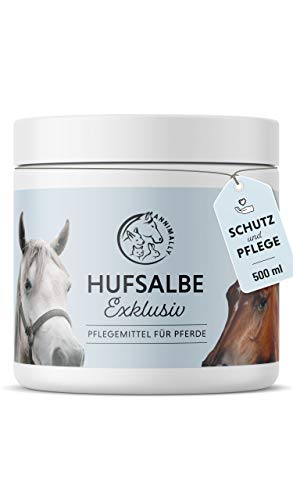 Annimally Hufbalsam für Pferde 500 ml Hufpflege für gesunde Hufe I Huffett für Pferde hält Besser als Huföl I Hufsalbe & Huffestiger gegen trockene rissige Hufe - Für gesundes Hufwachstum von Annimally