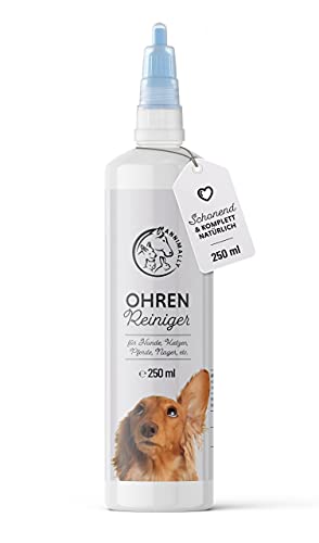 Annimally Ohrenreiniger für Hunde und Katzen 250ml Ohrreiniger mit Kamille, Ringelblume und Propolis I Mittel zum Ohr Reinigen für Hund, Katze, Pferd und Kleintier Ohren I Schonende Ohrenreinigung von Annimally