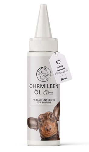 Annimally Ohrmilbenöl Akut - Natürliches Mittel gegen Milben beim Hund mit Aloe Vera & Schwarzkümmel, beruhigendes Ohrmilbenöl gegen Juckreiz für Hunde, pflegt, schützt & wirkt sofort Annimally Ohrmilbenöl Akut - Natürliches Mittel gegen Milben beim Hund mit Aloe Vera & Schwarzkümmel, beruhigendes Ohrmilbenöl gegen Juckreiz für Hunde, pflegt, schützt & wirkt sofort von Annimally