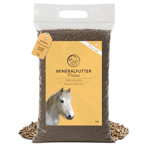 Annimally Senior Mineralfutter Pferde getreidefrei 6 kg - getreidefreies Ergänzungs Pferdefutter für Senior Pferde mit Vitaminen, Mineralstoffen und Spurenelementen, wie Zink, Selen, Omega 3 & Jod Annimally Senior Mineralfutter Pferde getreidefrei 6 kg - getreidefreies Ergänzungs Pferdefutter für Senior Pferde mit Vitaminen, Mineralstoffen und Spurenelementen, wie Zink, Selen, Omega 3 & Jod von Annimally