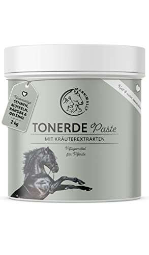 Annimally Tonerde Pferd 2kg - Tonerdepaste für Pferde mit wertvollen Kräuterextrakten zur Entspannung & Beruhigung der Muskeln von Annimally