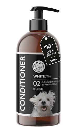 Annimally White Plus Conditioner - Natürliche FellspüLung mit Sheabutter für strahlend weißes Fell, ph-neutrale, feuchtigkeitsspendende Pflege für weißes Fell ohne Bleichmittel & Parfüm - 500 ml Annimally White Plus Conditioner - Natürliche FellspüLung mit Sheabutter für strahlend weißes Fell, ph-neutrale, feuchtigkeitsspendende Pflege für weißes Fell ohne Bleichmittel & Parfüm - 500 ml von Annimally