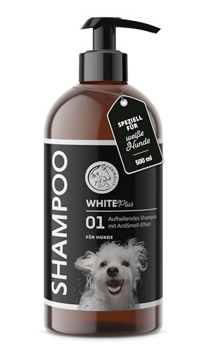 Annimally White Plus Shampoo - Natürliches Hundeshampoo für weißes Fell mit Kokosöl & Zuckertensid, geruchs- und ph-neutral, ohne Bleichmittel & Parfüm - 500 ml Annimally White Plus Shampoo - Natürliches Hundeshampoo für weißes Fell mit Kokosöl & Zuckertensid, geruchs- und ph-neutral, ohne Bleichmittel & Parfüm - 500 ml von Annimally