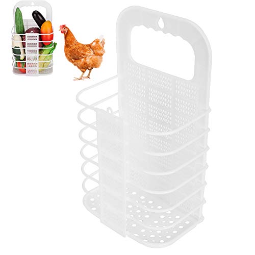 Annjom Chicken Veggie Basket, Faltbarer Chicken Foraging Basket, zum Füttern von Hähnen-Trainingshennen von Annjom