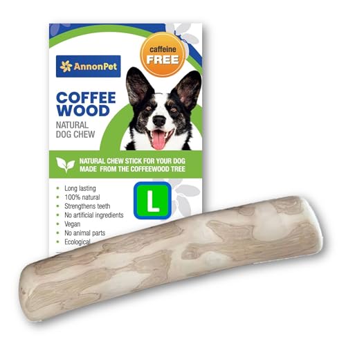 AnnonPet® | Kaffeeholz für Hunde zum Kauen I Kaustab für Hunde I Kaustab als Knochen I Natürliches Kauspielzeug I Kaustangen (Large) von AnnonPet