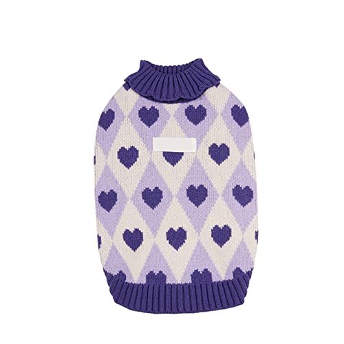 Anomidry hundebekleidung & zubehã¶r Pet Kleidung gestrickte Liebe ärmellose Pullover verdickt warme Mode Winter kleine und mittelgroße Katzen und Hunde (Color : A, Size : M) von Anomidry