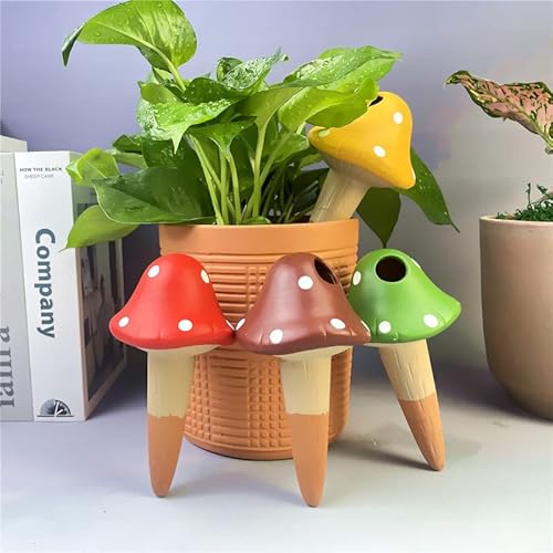 Anoudon 4pcs keramisches Wasser Percolator automatische rote Keramik Bewässerungsgerät Faule Ton Tropf Bewässerungsgerät rote Ton Pilz Tropf Tropf Tropf Anoudon 4pcs keramisches Wasser Percolator automatische rote Keramik Bewässerungsgerät Faule Ton Tropf Bewässerungsgerät rote Ton Pilz Tropf Tropf Tropf von Anoudon