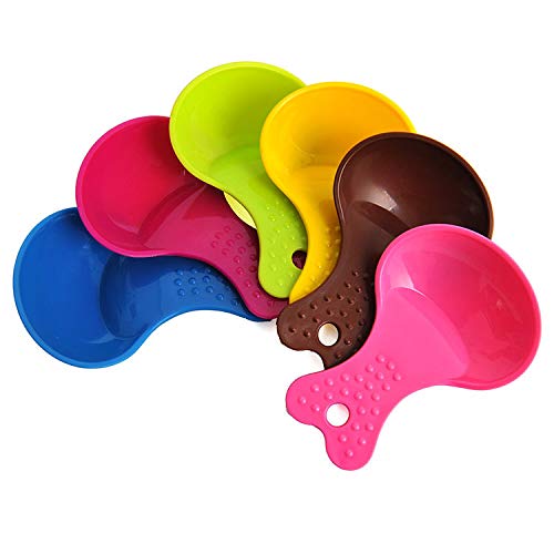 Anoudon 5 Haustier Kunststoff Messlöffel, Süßigkeiten farbige Haustier Nahrung Schaufeln, Haustier Zubehör (zufällige Farben) von Anoudon