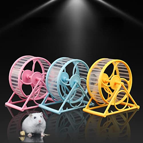 Anoudon 5pcs Hamster Balance Rad Kunststoff Rotierende Hamster Rad Kleine Haustier Fitness Silent Spinner Sport Spielzeug mit Stand Zufällige Farbe von Anoudon