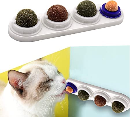 Anoudon Cat Snack Candy, Cat Licking Toys Teeth Snack Toy with Solid Candy Ball, Self-Adhesive Catnip Edible Wall Ball for Cats Cleaning Teeth and Protection of The Belly Anoudon Cat Snack Candy, Cat Licking Toys Teeth Snack Toy with Solid Candy Ball, Self-Adhesive Catnip Edible Wall Ball for Cats Cleaning Teeth and Protection of The Belly von Anoudon