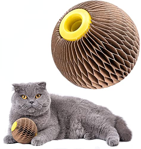 Anoudon Catnip Ball Toy for Cats Catnip Refillable Scratcher Ball Kitty's Faithful Playmate Reduce Obesity and Loneliness von Anoudon