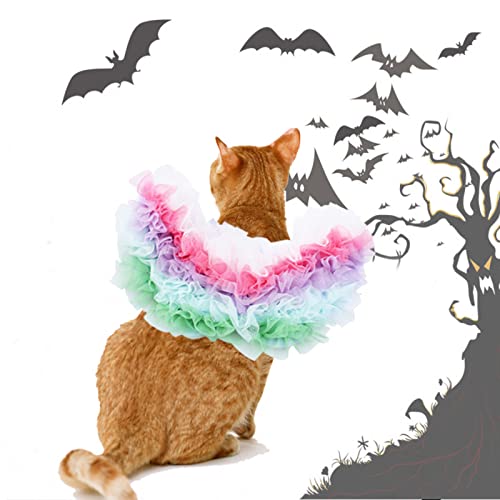 Anoudon Die bunten Flügel der Katze Haustier Halloween Flügel Kleidung, Katze Haustier Cosplay Kleidung Haustiere Kostüm für kleine Hunde Katzen Welpen Halloween Magic Party von Anoudon