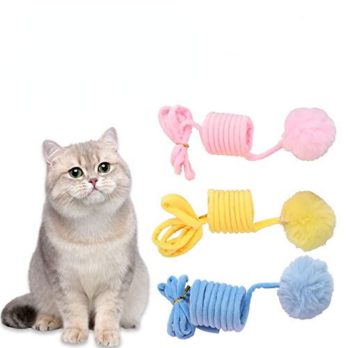 Anoudon EIN Satz von DREI Haustierspielzeug, Katzenfedern, Glockenbälle, interaktives Spielzeug, Katzenzubehör von Anoudon