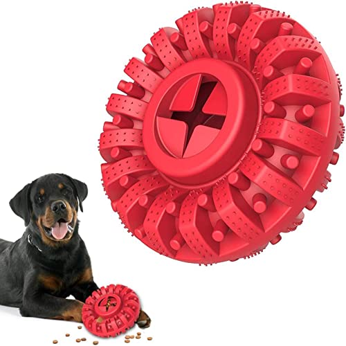 Anoudon Hund Molar Spielzeug, Umweltfreundlicher Naturkautschuk, Lebensmittelverteilung Puzzle Interaktiver Spielzeugball für Welpen, Hund Molar Ball von Anoudon