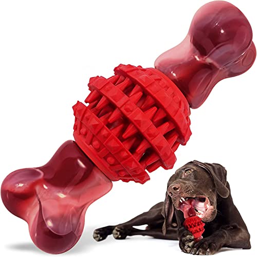 Anoudon Hundekauspielzeug, Harte Hundespielzeug für Aggressive Kauer Große Rasse, langlebige Hundespielzeug, Hundeknochen aus Nylon und Gummi von Anoudon