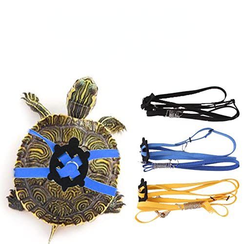 Anoudon Leder Harness Strap für Schildkröte/Schildkröte Pet Walking Lead Control Seil Brustkragen blau von Anoudon