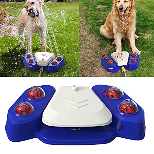 Anoudon Made of Durable PP Multifunktionaler Hund automatischer Trinkbrunnen, Sprinkler Schritt auf Trinkbrunnen, Outdoor Hund Wasser Sprinkler, Außendusche von Anoudon