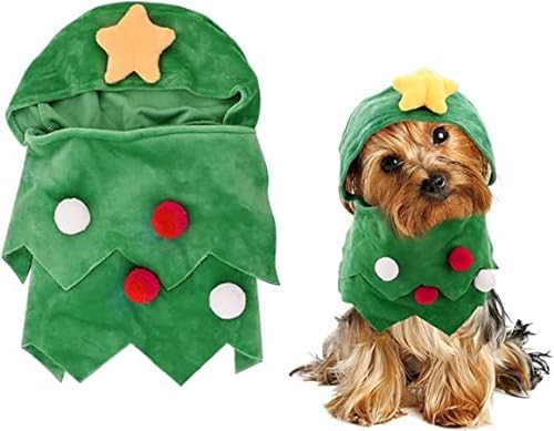 Christmas Dog Costume, Dogs Christmas Clothes Dog Hoodie Christmas Costume Christmas Puppy Sweater Christmas Tree Shaped Dog Costume Pet Hoodie Pet Christmas Costume von Anoudon