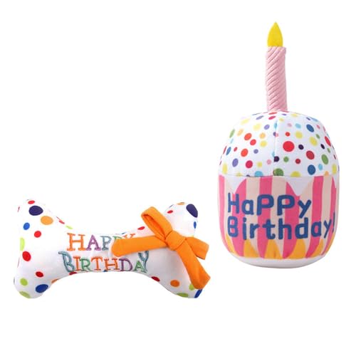 Amexo 2 Stück Hund Geburtstag Spielzeug, Geburtstagstorte und Geburtstagsknochen Spielzeug, Weic Plüsch Quietschend Spielzeug für Hunde, Geburtstagsgeschenk für Haustier Hunde Amexo 2 Stück Hund Geburtstag Spielzeug, Geburtstagstorte und Geburtstagsknochen Spielzeug, Weic Plüsch Quietschend Spielzeug für Hunde, Geburtstagsgeschenk für Haustier Hunde von Anseom