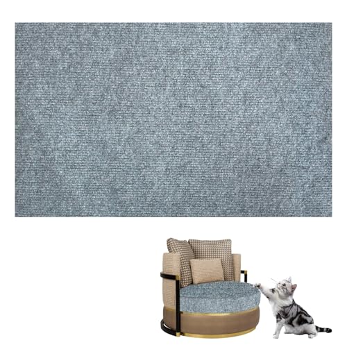 Anseom Katzen Kratzmatte Kratzmatte Selbstklebend Kratzschutz Sofa Katze Kratzfolie Katzen Selbstklebend DIY Trimmbarer Teppich Matte für Katzen Möbel Kratzteppich Couch-Schutz,30x100cm (Grau) von Anseom