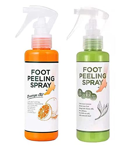 Anshka Foot Peeling Spray Oil,Foot Peeling Spray That Remove Dead Skin,Remove Dead Skin Within Seconds,Hydrating Nourish Peel Off Spray,Exfoliating Peeling & Calluses on Feet (Green+Orange) von Anshka