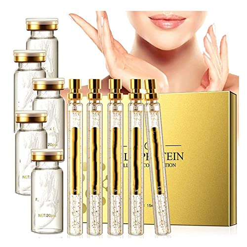 Anshka Instalift Koreanisches Protein-Fadenhebe-Set, lösliches Proteinfaden und Nano-Gold-Essenz-Kombination (1Box & 5 Bottles) von Anshka