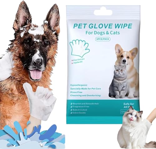 Gettoreach Spülfreie Hunde-Shampoo-Handschuhe – hypoallergene Haustier-Badetücher, 6 Packungen, Gettoreach Handschuhe, kein Ausspülen, Haustierpflegetücher, leicht abwischbare Pfoten und Gettoreach Spülfreie Hunde-Shampoo-Handschuhe – hypoallergene Haustier-Badetücher, 6 Packungen, Gettoreach Handschuhe, kein Ausspülen, Haustierpflegetücher, leicht abwischbare Pfoten und von Anshka