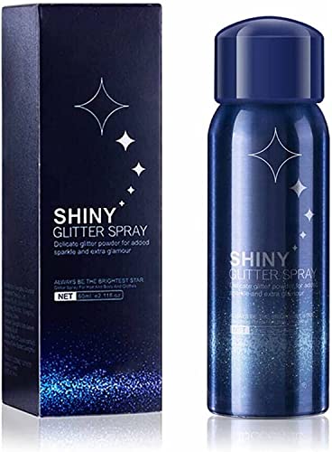 Temporary Hair and Body Glitter Spray,Festival Glitter Cosmetic Face Hair Nails Makeup Long Lasting Sparkling, Lightweight,Shimmery Glow,Can be Used on Hair,Skin or Clothing (1pcs) von Anshka