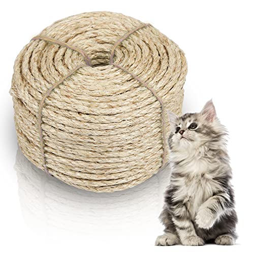 Ansobea 8mm X 30m Sisalseil für Kratzbaum Natural sisalseil Katzenbaum für Katzenschleifklauenspielzeugen Gartendekoration Basteln Katzen Zubehör Ansobea 8mm X 30m Sisalseil für Kratzbaum Natural sisalseil Katzenbaum für Katzenschleifklauenspielzeugen Gartendekoration Basteln Katzen Zubehör von Ansobea