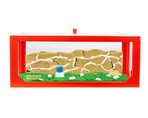 AntHouse - Natürliche Ameisenfarm aus Sand | 3D Rot Big Starter Set 30x15x10 cm | Inklusive Ameisenkolonie von AntHouse