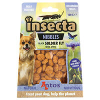 Insecta Nibbles Soldier Fly (Schwarze Soldatenfliege Apfel) [100g] von Antos