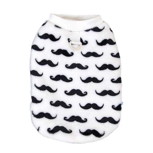 Hunde-Wintermantel, schwarz-weißes Haustier-Sweatshirt – Haustierbedarf, weicher Fleece-Hunde-Pyjama, zweibeinige Fleecejacke für kaltes Wetter von Anulely