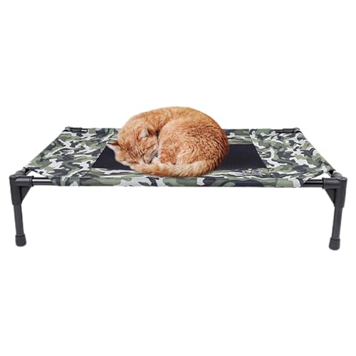 Anulely Hundebett mit Metallrahmen, erhöhtes Haustierbett mit Rahmen, doppellagiges Oxford-Netzstoff, erhöhtes Hundebett für Camping, Training, Picknick, drinnen und draußen Anulely Hundebett mit Metallrahmen, erhöhtes Haustierbett mit Rahmen, doppellagiges Oxford-Netzstoff, erhöhtes Hundebett für Camping, Training, Picknick, drinnen und draußen von Anulely