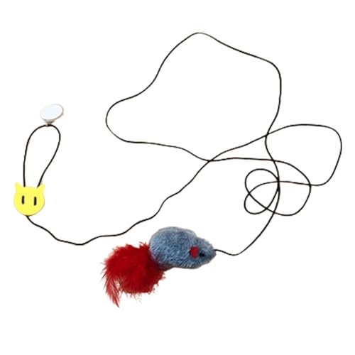 Anulely Katzenspielzeug mit Maus, Spielzeug zum Aufhängen, Federn, interaktives Katzenspielzeug für gelangweilte Katzen, Kätzchen, elastische Schnur Anulely Katzenspielzeug mit Maus, Spielzeug zum Aufhängen, Federn, interaktives Katzenspielzeug für gelangweilte Katzen, Kätzchen, elastische Schnur von Anulely