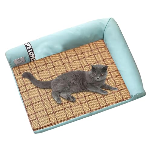 Anulely Kühlmatte für Katzen, Kühlkissen für Hunde - Waschbare Isomatte | Sommer-Kühlmatte, abnehmbare Hundebettmatte, antihaftbeschichtete Katzenmatte für Zwinger, Betten, hält Ihr Haustier kühl Anulely Kühlmatte für Katzen, Kühlkissen für Hunde - Waschbare Isomatte | Sommer-Kühlmatte, abnehmbare Hundebettmatte, antihaftbeschichtete Katzenmatte für Zwinger, Betten, hält Ihr Haustier kühl von Anulely