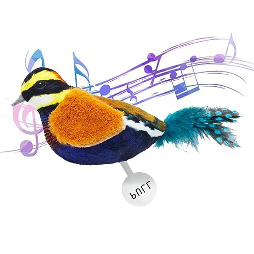 Anulely Zwitschernder Vogel Katze Spielzeug - Interaktives Federspielzeug Vögel Quietschen Ton Kätzchen Spielzeug | Quietschende Vogelfor Federschwanz Sound Interaktives Federspielzeug für Anulely Zwitschernder Vogel Katze Spielzeug - Interaktives Federspielzeug Vögel Quietschen Ton Kätzchen Spielzeug | Quietschende Vogelfor Federschwanz Sound Interaktives Federspielzeug für von Anulely