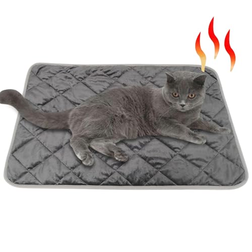 Heizkissen für Haustiere, Heizkissen für Katzen, Heizmatte für Haustiere mit Temperaturerkennung, weiche, rutschfeste Heizmatte von Anulely