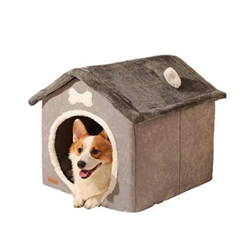 Indoor Dog House – Indoor Dog House War Dog Bed,Covered Small Pet Condos Indoor Cat Hideaway Anulely von Anulely