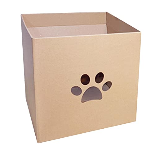 Katzenhaus aus Karton, für Katzen, Haus aus Karton, Katzenhaus mit Kratzkissen, Kratzspielzeug für Katzen zum Geburtstag von Anulely