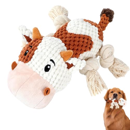 Quietschendes Spielzeug für Hunde – weiches, bequemes Hundespielzeug mit Quietschspielzeug – Training und Unterhaltung, Plüschkuh, Haustierspielzeug zum Spielen Quietschendes Spielzeug für Hunde – weiches, bequemes Hundespielzeug mit Quietschspielzeug – Training und Unterhaltung, Plüschkuh, Haustierspielzeug zum Spielen von Anulely