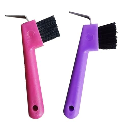 Anyasen Anyasen 2 Stück Hufauskratzer mit Bürste 2 in 1,Hufkratzer für Pferde Esel Ziegen Huf,Hufkratzer Pferdekopf,für Saubere Hufe zur Hufpflege(Zufällige Farbe) von Anyasen