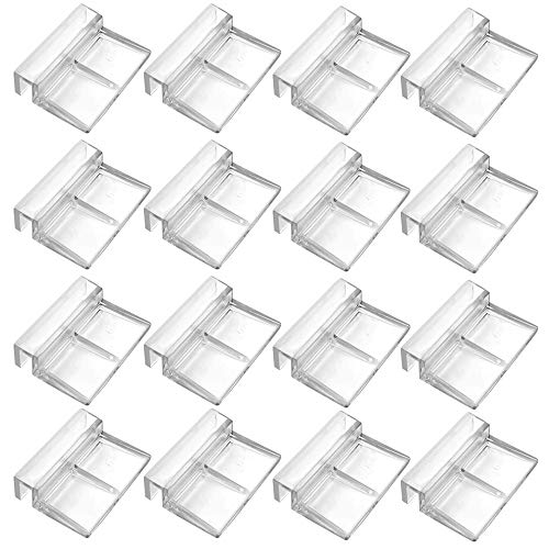 Anyasen Aquarium Abdeckung 18 stücke Glasabdeckungs Clips Acryl Aquarium Glas Abdeckung Clip Stuetzhalter Unterstützung Halter, 6 mm, Transparent von Anyasen