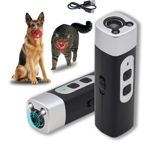 Anti Bell Gerät Hunde,Ultraschall Hundeabwehr,Wiederaufladbar Antibell Ultraschall Gerät,Hunde Bellen Stoppen,Schonendes Ultraschall Hundegebell mit 3 Einstellbaren Frequenzen (Schwarz-B) von Anyingkai