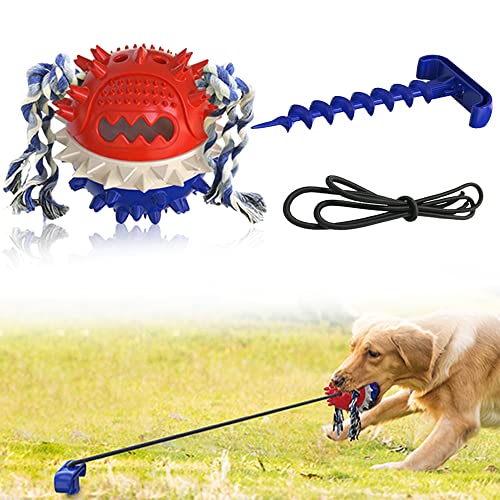 Anyingkai Outdoor Tug-of-War Seil Ball Hundespielzeug,Multifunktionales Kauspielzeug für Hunde,welpe vermisste Futter elastischer seilball,multifunktionales Kauseil von Anyingkai