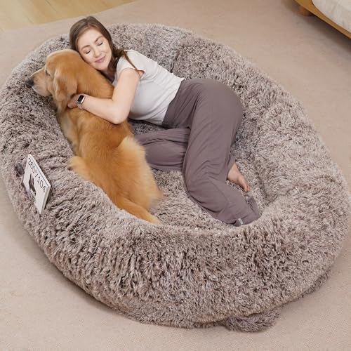 Hundebett, für Erwachsene und Haustiere, waschbar, 180 x 120 x 34 cm, Braun Hundebett, für Erwachsene und Haustiere, waschbar, 180 x 120 x 34 cm, Braun von Anywish