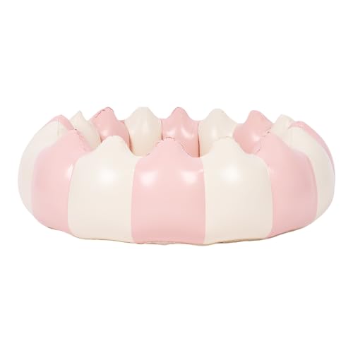Aoaoy Aufblasbarer Runder Schwimmbad für Kinder, 29,5 Zoll* 9,8 ″ Tragbares Kinder- und Kleinkindpaddelpool, Eingedickter Innen Im Freien, Spielpool -Bären (Striped Pink) von Aoaoy