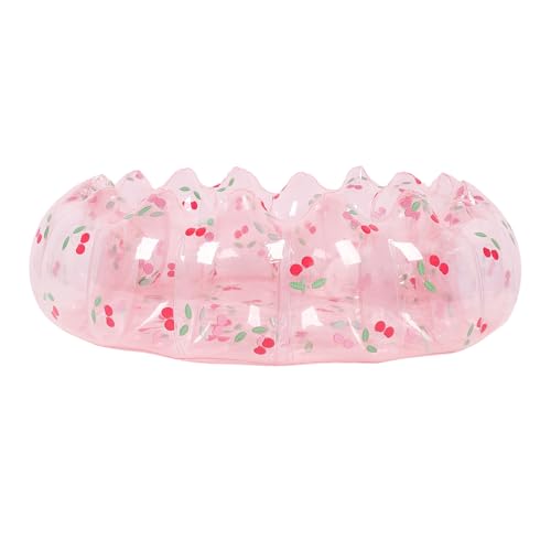 Aoaoy Aufblasbarer Runder Schwimmbad für Kinder, 29,5 Zoll* 9,8 ″ Tragbares Kinder- und Kleinkindpaddelpool, Eingedickter Innen Im Freien, Spielpool -Bären (Transparente Kirsche) von Aoaoy
