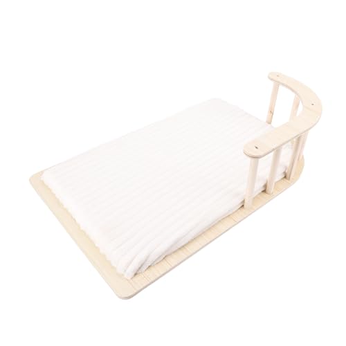 Aoaoy Bett für Erhöhte Holzkatzen mit Weichem, Warmem und Leichtem Kissen, Sofa -Bett für Haustiere, Ideal für Kleine Katzen und Hunde, Möbel mit Elegantem Design von (Winterplüschstil) von Aoaoy