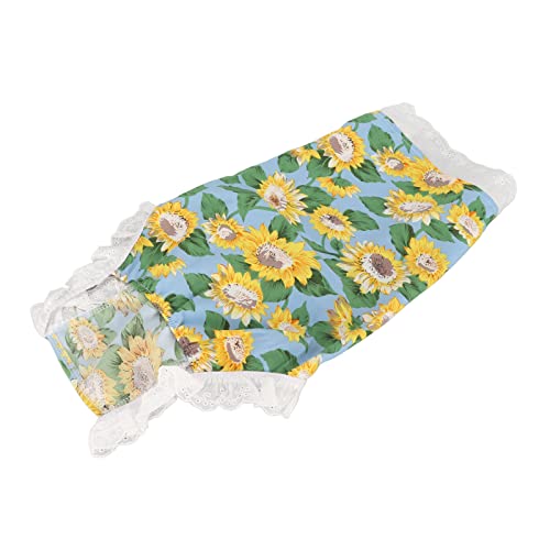 Aoaoy Dehnbar Atmungsaktive Sonnenblumenkatze, Acrylhundrock mit Sonnenschutz für das Wechseln und Reisen, Haustierrock für Innen- und Außenbereiche (L) von Aoaoy